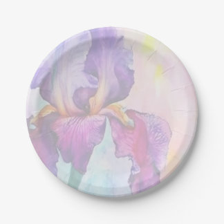 Plato De Papel Iris morado