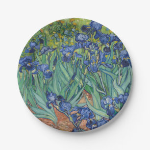Plato De Papel Irises de Van Gogh