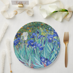 Plato De Papel Irises Vincent van Gogh