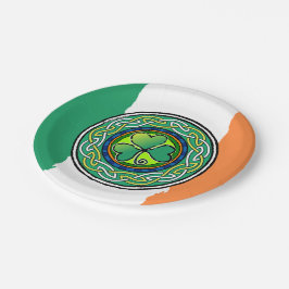 Plato De Papel Irish shamrock