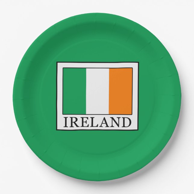 Plato De Papel Irlanda (Anverso)