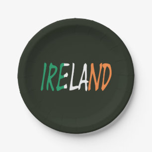 Plato De Papel Irlanda sobre la base de las placas de papel irlan