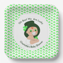 Irlandés Baby Shower Leprechaun Lucky Shamrock