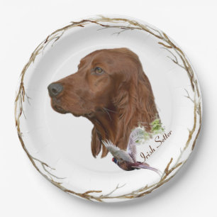 Plato De Papel Irlandés Setter