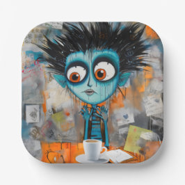 Plato De Papel Irodovix Inkwell Lunes por la mañana