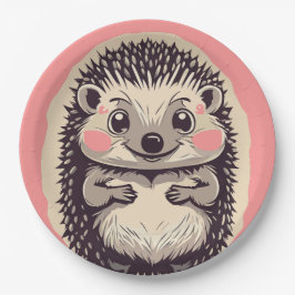Plato De Papel Irresistiblemente Cute Hedgehog Hedgie
