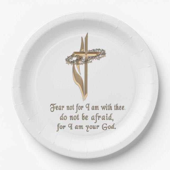 PLATO DE PAPEL ISAIAH 41:10 (Anverso)