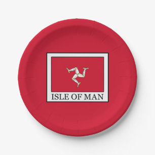 Plato De Papel Isla de Man