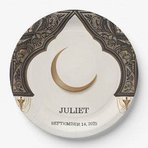 Plato De Papel Islam Nikah árabe Walima musulmana ducha de novia