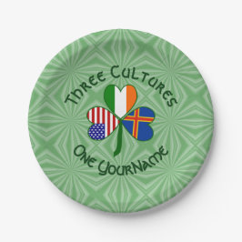 Plato De Papel Islas Åland Irlanda Estados Unidos Shamrock person