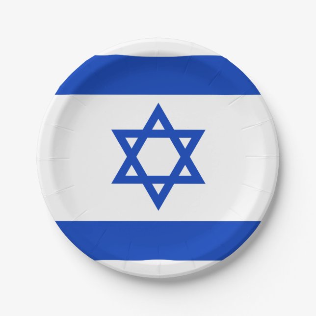 Plato De Papel Israel flag  (Anverso)