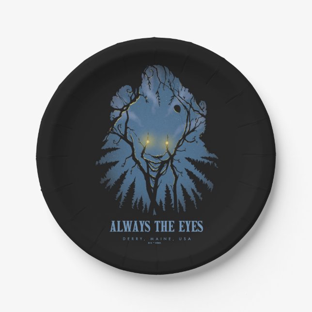 Plato De Papel IT Always the Eyes Pareidolic Tree Tops (Anverso)