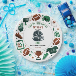 Plato De Papel It’s Game Time football 1st Birthday – Fun Kids