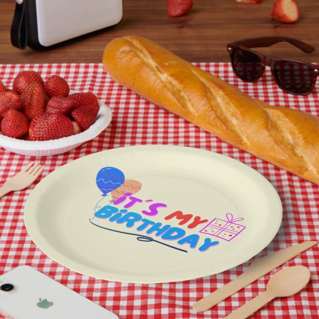 PLATO DE PAPEL IT´S MY BIRTHDAY TODAY (Picnic)