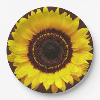 Plato De Papel It Sucks Being The Same Age Old People Sunflower