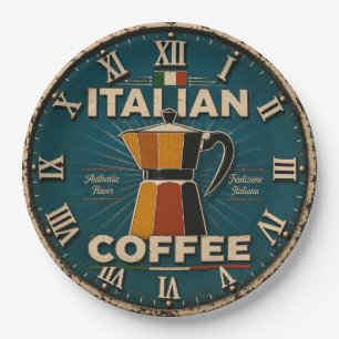 Plato De Papel Italian Coffee 