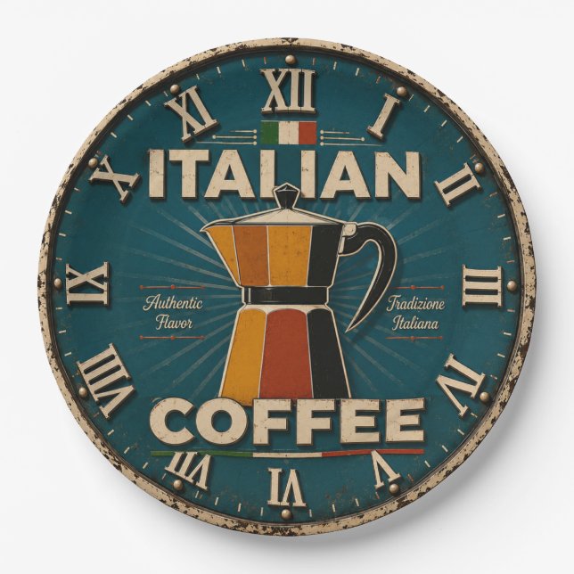 Plato De Papel Italian Coffee  (Anverso)