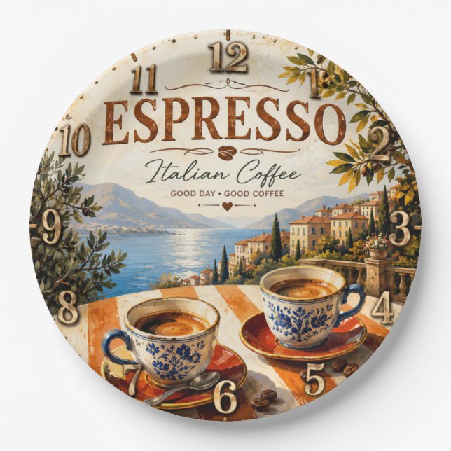 Plato De Papel Italian Espresso Coffee (Anverso)