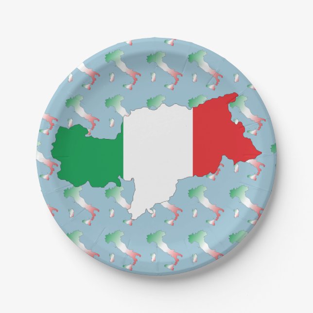 Plato De Papel Italien - Italia Teller (Anverso)