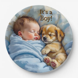 Plato De Papel It's a Boy | Baby Shower