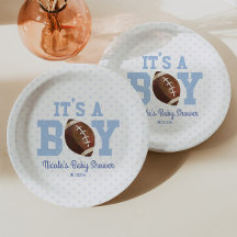 It's a Boy! Baby Shower de fútbol azul