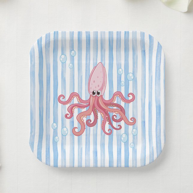 Plato De Papel It's a Boy Under the Sea Baby Shower  (Subido por el creador)