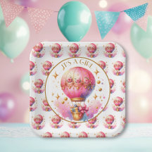 It's a Girl | Baby Shower de globo aerostático ros