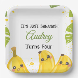 Plato De Papel It's Just Bananas Any Age Birthday Party