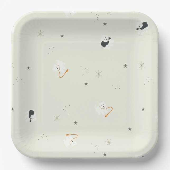 Plato De Papel Izzie The Westie (Anverso)