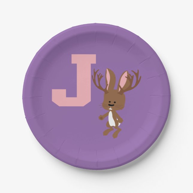 Plato De Papel J es para Jackalope (Anverso)
