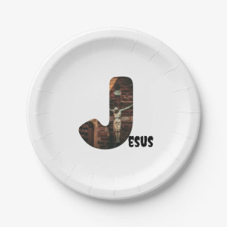 Plato De Papel J para Jesus personalizado