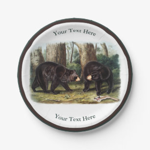 Plato De Papel J.W. Audubon - Oso Negro Ursus Americanus