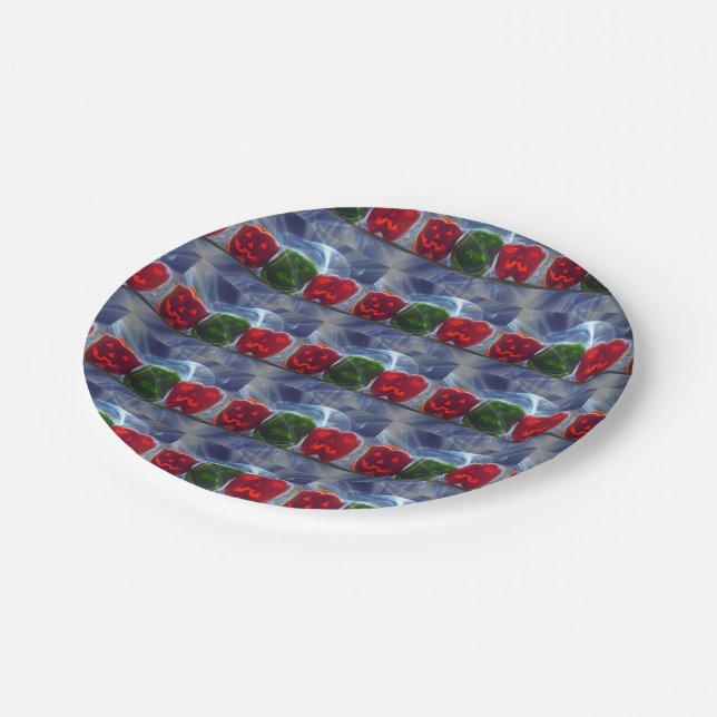 Plato De Papel Jack O Lantern Bell Peppers (Angular)