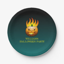 Plato De Papel Jack o'lantern Halloween