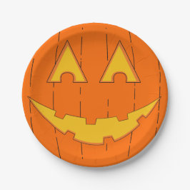 Plato De Papel Jack O'lantern Plate