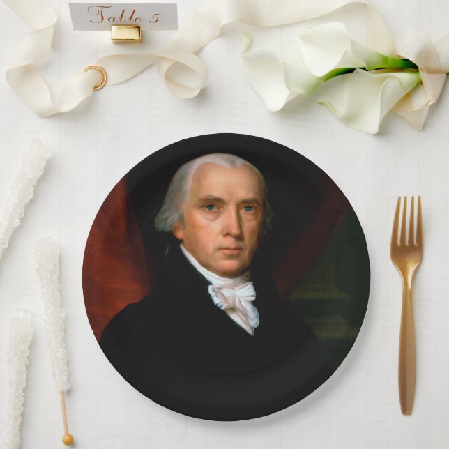 Plato De Papel James Madison el cuarto presidente: América coloni (Boda)