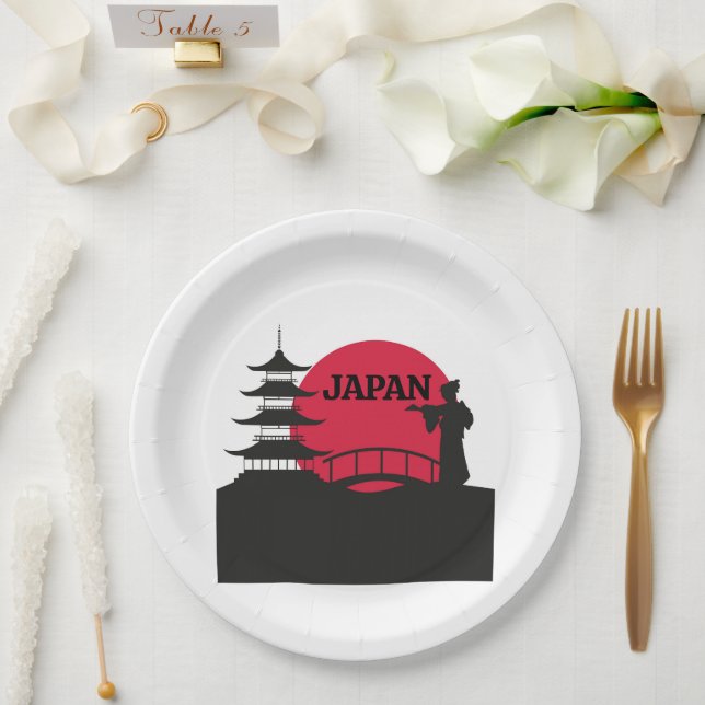 Plato de papel Japón (Boda)