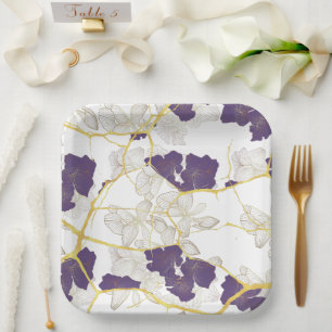 Plato De Papel Japonés Kintî. A doble cara.