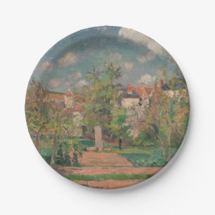 Plato De Papel Jardín a plena luz del sol, Camille PIssarro, 1876