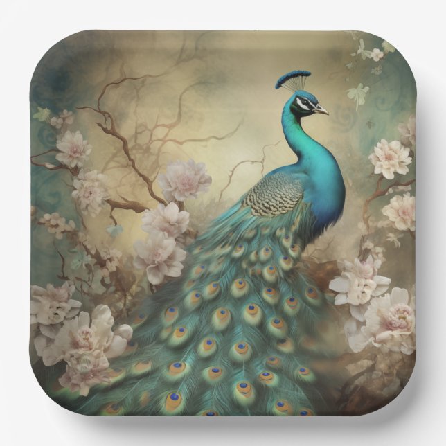 Plato De Papel Jardín de la paz (Anverso)