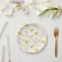Plato De Papel Jardín de limoneros con ratones