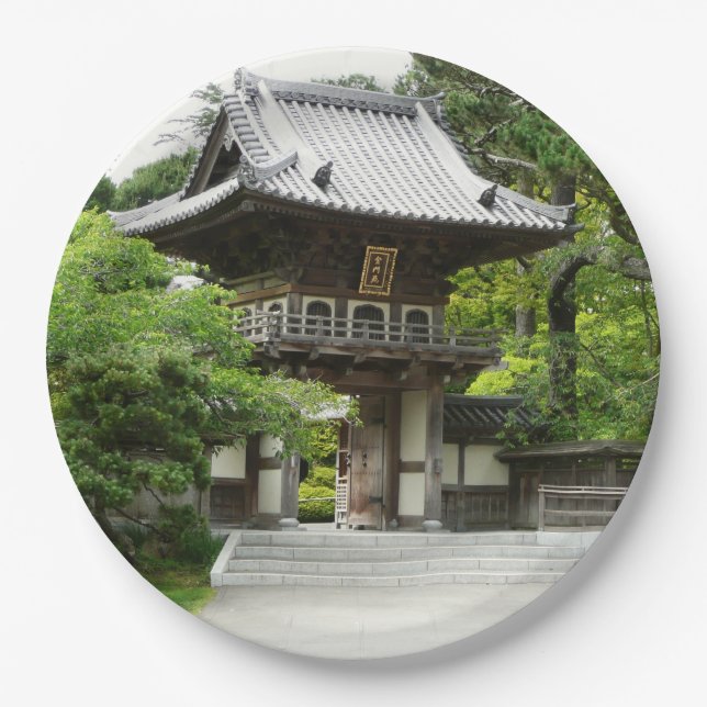 Plato De Papel Jardín de té japonés en San Francisco (Anverso)