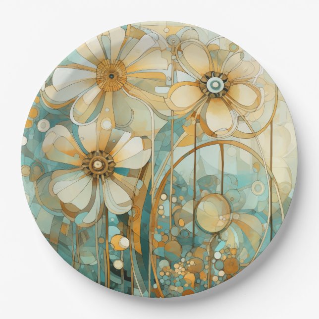 Plato De Papel Jardín suave 3 (Anverso)