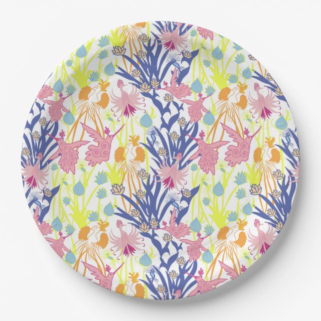 Plato De Papel Jardín Surrealista (Anverso)