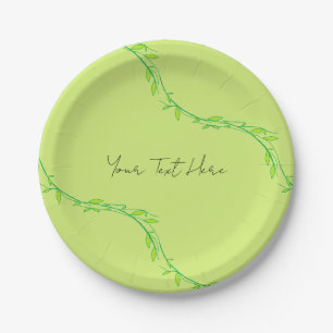 Plato De Papel Jardín verde