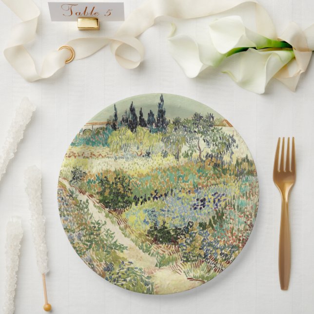 Plato De Papel Jardín Vincent Van Gogh en Arles (Boda)