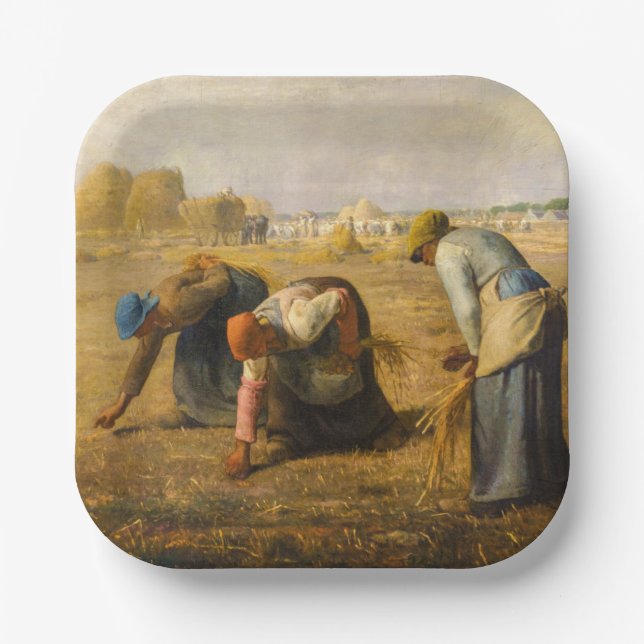 Plato De Papel Jean-Francois Millet - The Gleaners (Anverso)