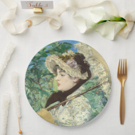 Plato De Papel Jeanne (primavera) Edouard Manet