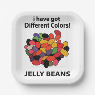 Plato De Papel Jelly Beans Colorful Funny Jelly Beans Fiesta