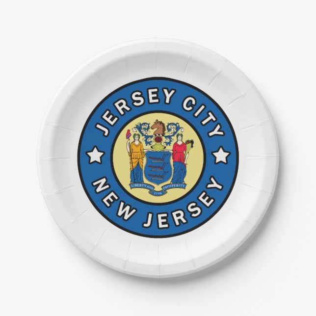 Plato De Papel Jersey City New Jersey (Anverso)
